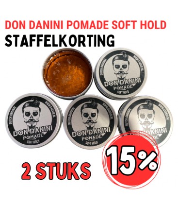 Don Danini Pomade Soft Hold 150ml - 2 stuks 15% STAPELKORTING