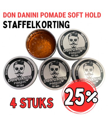 Don Danini Pomade Soft Hold 150ml - 4 stuks 25% STAPELKORTING