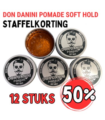 Don Danini Pomade Soft Hold 150ml - 12 stuks 50% STAPELKORTING